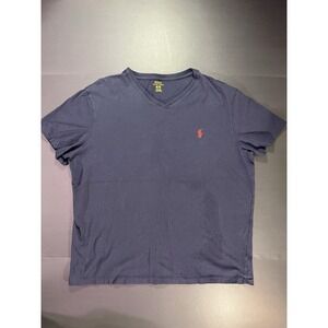 Ralph Lauren Polo V Neck T Shirt Embroidered Logo  Men's XL